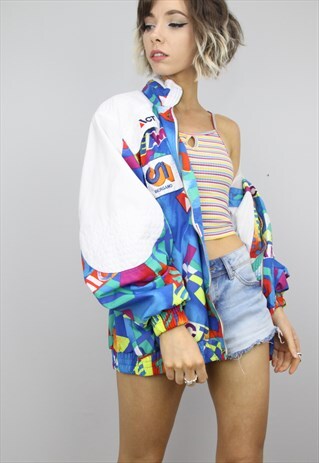 VINTAGE 80S 90S OVERSIZED FESTIVAL SHELL JACKET