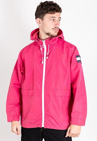 VINTAGE 80S TOMMY HILFIGER RAINCOAT JACKET / S0865