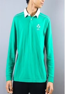 Vintage rugby  green polo shirt