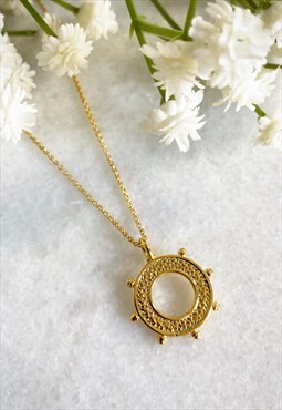 Gold Life Buoy Necklace