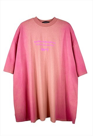 FADE SLOGAN PRINT TEE PSYCHEDELIC RAVER TIE-DYE FAME T-SHIRT