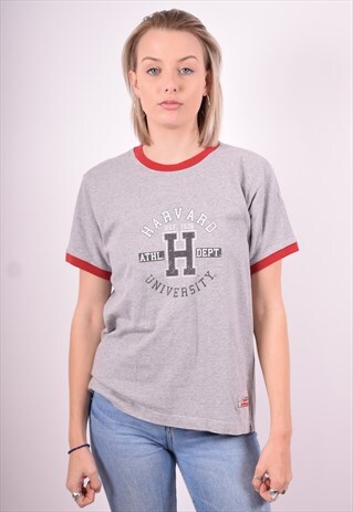 CHAMPION WOMENS VINTAGE T-SHIRT TOP XL GREY 90'S
