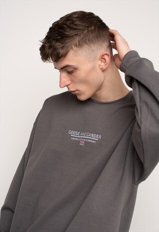 G&G UNISEX CHARCOAL LTD LOGO SWEAT