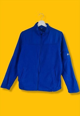 Vintage Starter Fleece Zip in Blue S