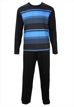 Mens Cotton Striped Pyjama Sets PJS Nightwear Loungewear L/S