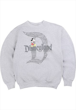 VINTAGE DISNEY SWEATSHIRT DISNEYLAND CREWNECK GREY SMALL