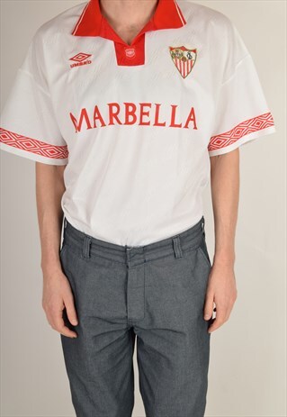 VINTAGE UMBRO SEVILLA FOOTBALL SHIRT / JERSEY '94-'96
