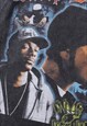 RAPPER PRINT T-SHIRT HIP-HOP TEE SNOOP DOGG TOP IN GREY