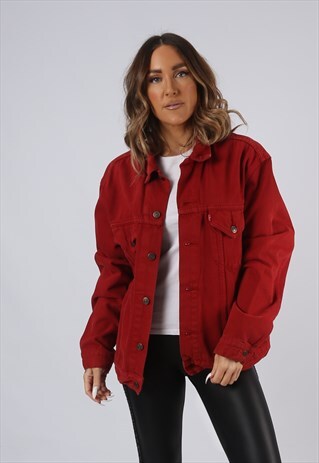 VINTAGE LEVIS DENIM JACKET OVERSIZED FITTED UK 16 XL (AEN)