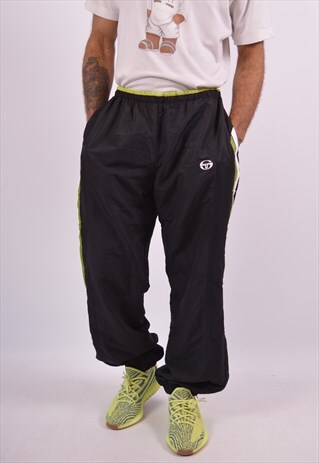 VINTAGE SERGIO TACCHINI TRACKSUIT TROUSERS BLACK