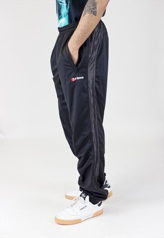 VINTAGE 90S ERIMA BLACK TRACKSUIT BOTTOMS