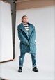 VINTAGE OVERSIZED STRAIGHT FIT JACKET IN ELECTRIC GREEN M