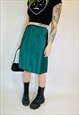 VINTAGE 90S 00S Y2K SATIN GREEN SLIP PARTY SPRING SKIRT