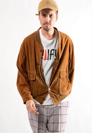 VINTAGE SUEDE BOMBER JACKET