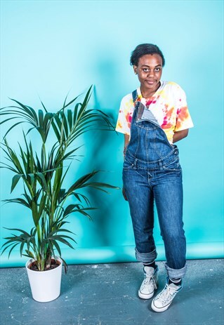 VINTAGE BLUE DENIM DUNGAREES