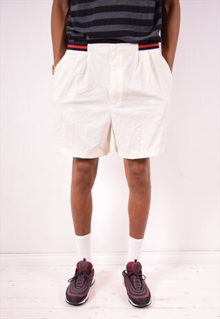 FILA MENS VINTAGE SHORTS W38 WHITE 90S