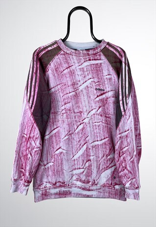 VINTAGE ADIDAS TIE DYE SWEATSHIRT STRIPED MEDIUM