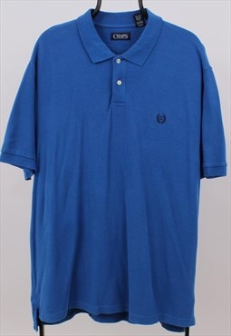 vintage chaps blue polo shirt