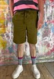 FOREST GREEN CORD  SHORTS