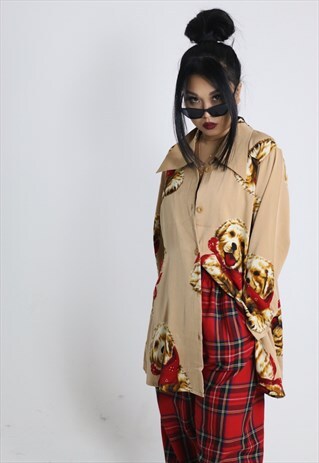 VINTAGE SILKY 90S OG PRINTED SHIRT