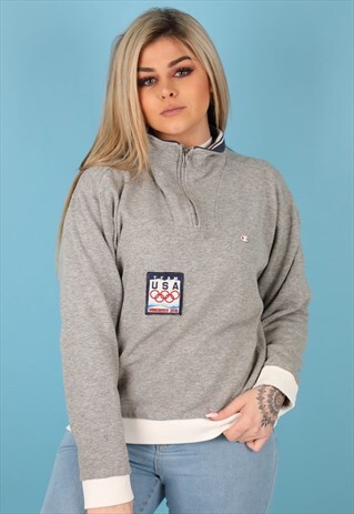 VINTAGE CHAMPION TRACK JACKET IN GREY NSW37