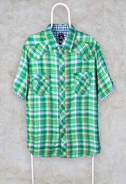 Vintage Green Quiksilver Check Flannel Shirt XL