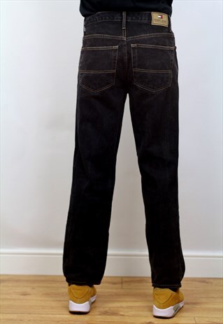 1990'S VINTAGE TOMMY HILFIGER DENIM JEANS IN BLACK