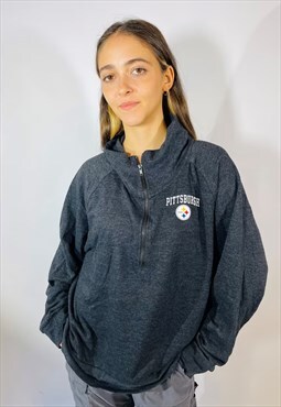 Vintage Size XXL NFL Steelers Sweatshirt in Grey