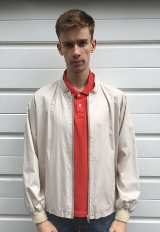 MENS VINTAGE 70S 80S BURBERRY JACKET BEIGE HARRINGTON COAT