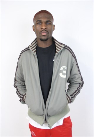 VINTAGE 90'S ADIDAS KHAKI SPORTS JACKET