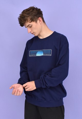 G&G UNISEX NAVY/BLUE SUNSET PRINT SWEAT