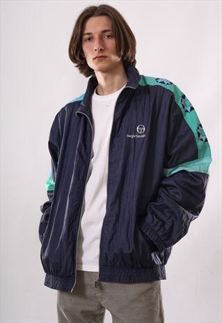 VINTAGE MENS SERGIO TACCHINI WINDBREAKER TRACK SUIT JACKET