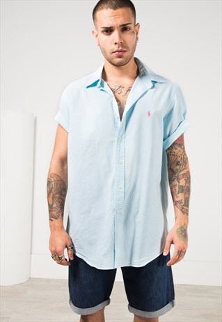 VINTAGE 80S POLO RALPH LAUREN SHORT SLEEVE SHIRT 0084 / 304