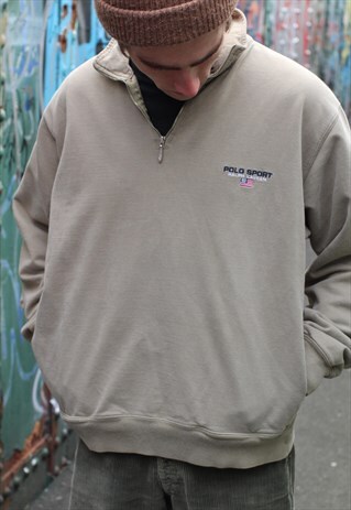 VINTAGE 90S POLO SPORT BY RALPH LAUREN QZIP SWEATSHIRT