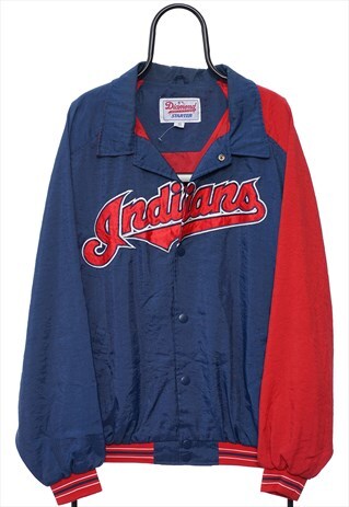 VINTAGE STARTER MLB CLEVELAND INDIANS NAVY JACKET WOMENS