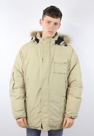VINTAGE WOOLRICH BEIGE PARKA JACKET