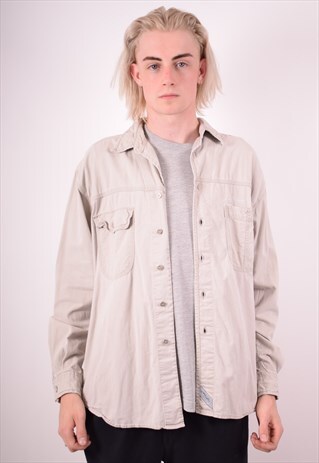 LEVI'S MENS VINTAGE SHIRT MEDIUM GREY 90S