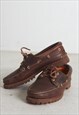 Vintage Brown TIMBERLAND Deck Leather Shoes