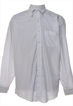 Vintage Brooks Brothers Pinstriped Smart White Shirt - L