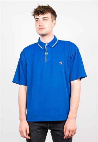 TOMMY HILFIGER ROYAL BLUE POLO SHIRT T-SHIRT