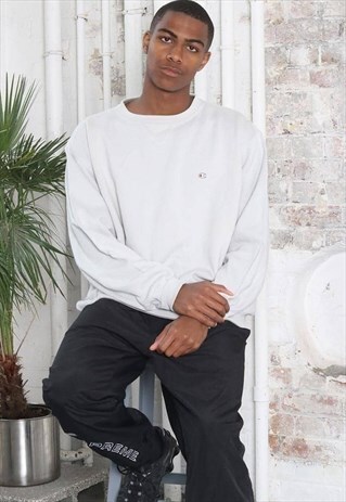 VINTAGE CHAMPION LOGO SWEATSHIRT GREY
