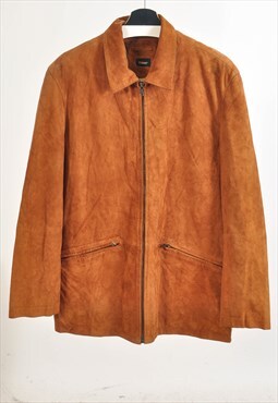 Vintage 90s suede leather Mac coat