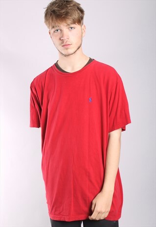 VINTAGE POLO RALPH LAUREN T-SHIRT RED