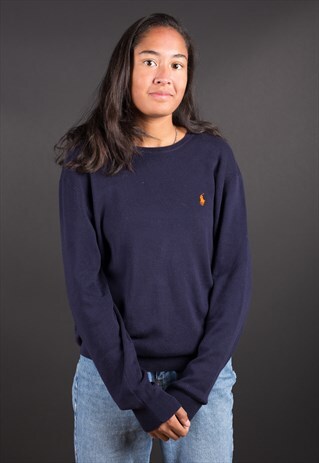BLUE KNIT POLO BY RLPATTERN JUMPER