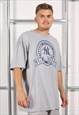 VINTAGE MLB YANKEES T-SHIRT IN GREY CREWNECK SPORTS TEE XL