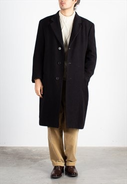 Men's Giorgio Armani Black Virgin Wool Coat