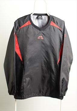 Vintage Adidas Sportswear Shell Zipless Logo Jacket Black