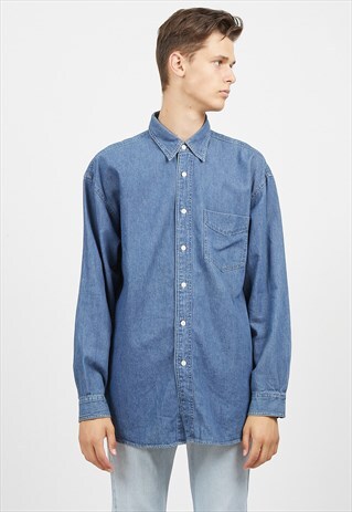VINTAGE BLUE MCNEAL LONG SLEEVE DENIM SHIRT