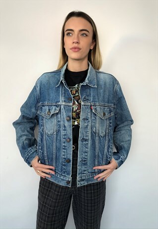 VINTAGE LEVIS RED TAB STONEWASH DENIM JACKET 80S 90S