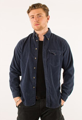 VINTAGE BLUE CORDUROY SHIRT